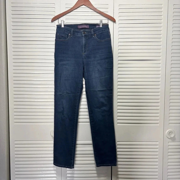 Gloria Vanderbilt Amanda Slim Fit Medium Wash Mid Rise Ankle Length Jeans Size 6 - Picture 1 of 7